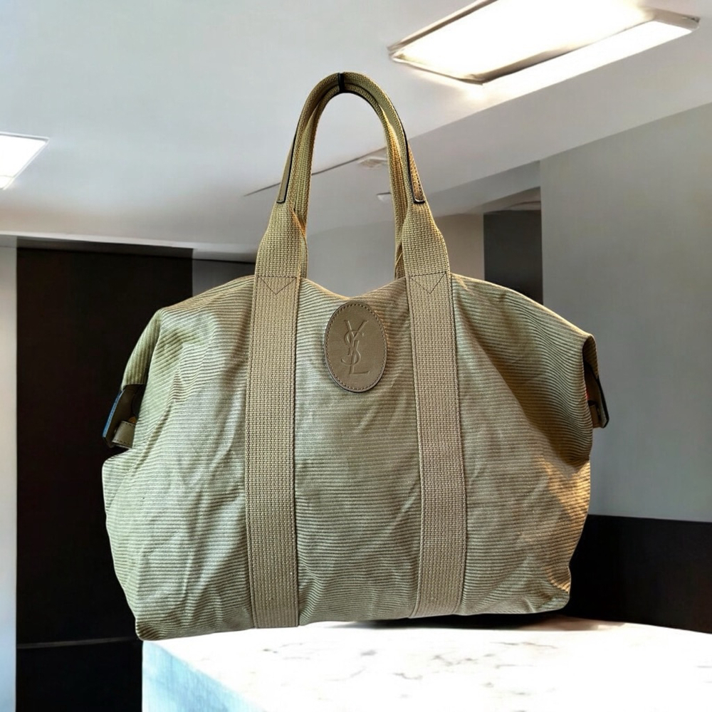Yves Saint Laurent Beige Fabric Tote Bag